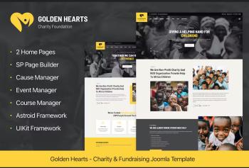 TZ Golden Hearts - Fundraising Charity Joomla 4 Template